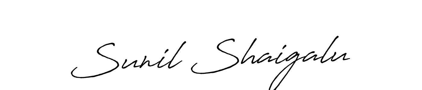 Design your own signature with our free online signature maker. With this signature software, you can create a handwritten (Antro_Vectra_Bolder) signature for name Sunil Shaigalu. Sunil Shaigalu signature style 7 images and pictures png