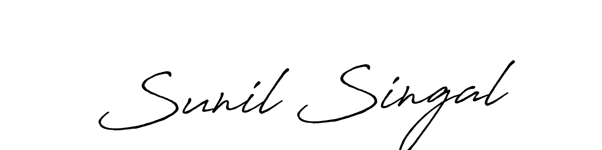 You should practise on your own different ways (Antro_Vectra_Bolder) to write your name (Sunil Singal) in signature. don't let someone else do it for you. Sunil Singal signature style 7 images and pictures png