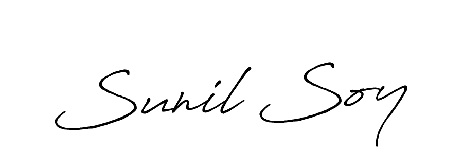 How to make Sunil Soy signature? Antro_Vectra_Bolder is a professional autograph style. Create handwritten signature for Sunil Soy name. Sunil Soy signature style 7 images and pictures png