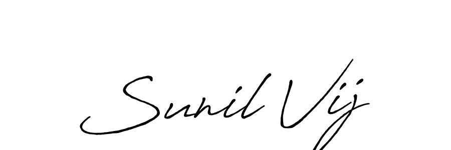 Make a short Sunil Vij signature style. Manage your documents anywhere anytime using Antro_Vectra_Bolder. Create and add eSignatures, submit forms, share and send files easily. Sunil Vij signature style 7 images and pictures png