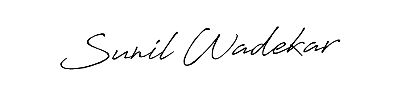 Make a beautiful signature design for name Sunil Wadekar. With this signature (Antro_Vectra_Bolder) style, you can create a handwritten signature for free. Sunil Wadekar signature style 7 images and pictures png