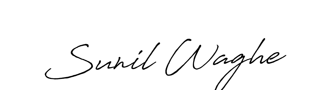 How to make Sunil Waghe signature? Antro_Vectra_Bolder is a professional autograph style. Create handwritten signature for Sunil Waghe name. Sunil Waghe signature style 7 images and pictures png