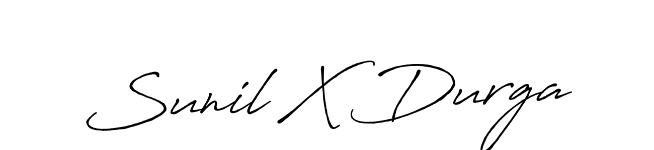 How to make Sunil X Durga signature? Antro_Vectra_Bolder is a professional autograph style. Create handwritten signature for Sunil X Durga name. Sunil X Durga signature style 7 images and pictures png