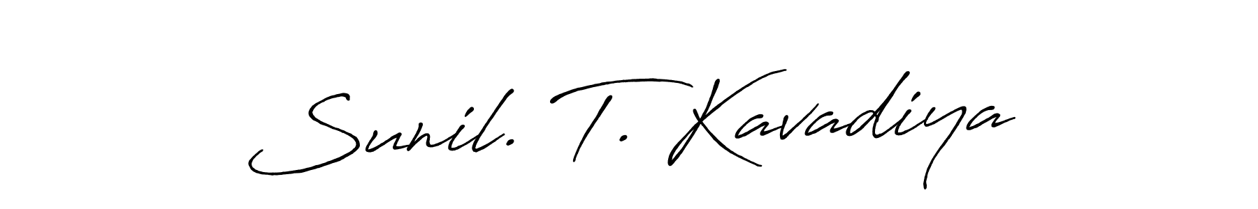 How to Draw Sunil. T. Kavadiya signature style? Antro_Vectra_Bolder is a latest design signature styles for name Sunil. T. Kavadiya. Sunil. T. Kavadiya signature style 7 images and pictures png