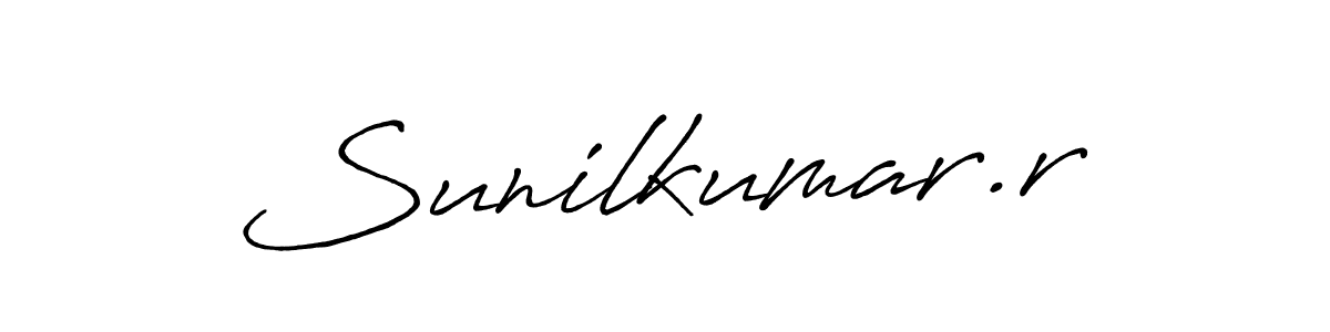 Sunilkumar.r stylish signature style. Best Handwritten Sign (Antro_Vectra_Bolder) for my name. Handwritten Signature Collection Ideas for my name Sunilkumar.r. Sunilkumar.r signature style 7 images and pictures png