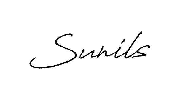Also we have Sunils name is the best signature style. Create professional handwritten signature collection using Antro_Vectra_Bolder autograph style. Sunils signature style 7 images and pictures png