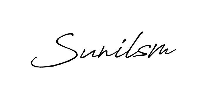 Sunilsm stylish signature style. Best Handwritten Sign (Antro_Vectra_Bolder) for my name. Handwritten Signature Collection Ideas for my name Sunilsm. Sunilsm signature style 7 images and pictures png
