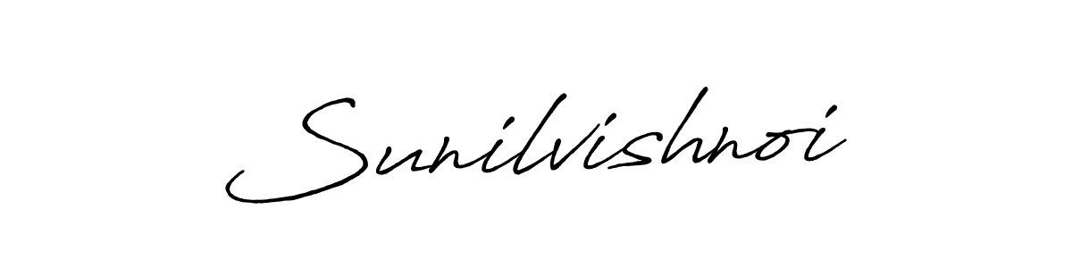 Make a beautiful signature design for name Sunilvishnoi. With this signature (Antro_Vectra_Bolder) style, you can create a handwritten signature for free. Sunilvishnoi signature style 7 images and pictures png