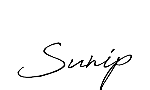 Also we have Sunip name is the best signature style. Create professional handwritten signature collection using Antro_Vectra_Bolder autograph style. Sunip signature style 7 images and pictures png