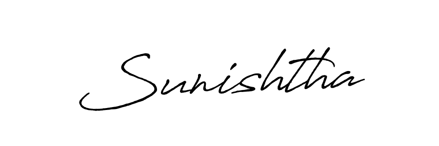 It looks lik you need a new signature style for name Sunishtha. Design unique handwritten (Antro_Vectra_Bolder) signature with our free signature maker in just a few clicks. Sunishtha signature style 7 images and pictures png