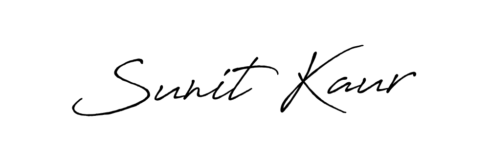 Design your own signature with our free online signature maker. With this signature software, you can create a handwritten (Antro_Vectra_Bolder) signature for name Sunit Kaur. Sunit Kaur signature style 7 images and pictures png