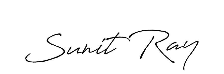 Use a signature maker to create a handwritten signature online. With this signature software, you can design (Antro_Vectra_Bolder) your own signature for name Sunit Ray. Sunit Ray signature style 7 images and pictures png