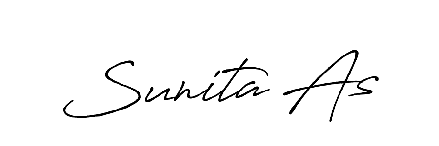 Also You can easily find your signature by using the search form. We will create Sunita As name handwritten signature images for you free of cost using Antro_Vectra_Bolder sign style. Sunita As signature style 7 images and pictures png