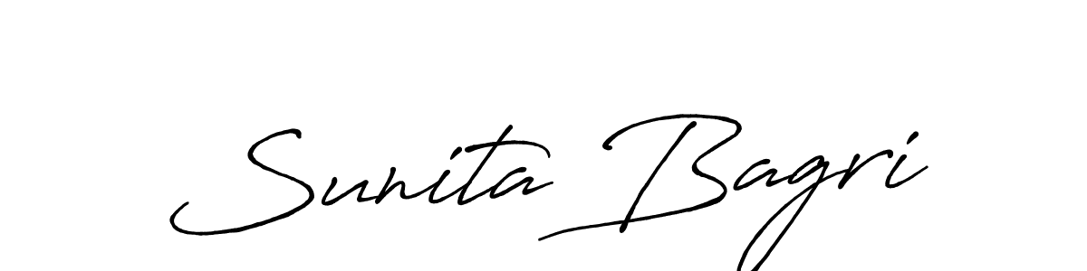 Sunita Bagri stylish signature style. Best Handwritten Sign (Antro_Vectra_Bolder) for my name. Handwritten Signature Collection Ideas for my name Sunita Bagri. Sunita Bagri signature style 7 images and pictures png