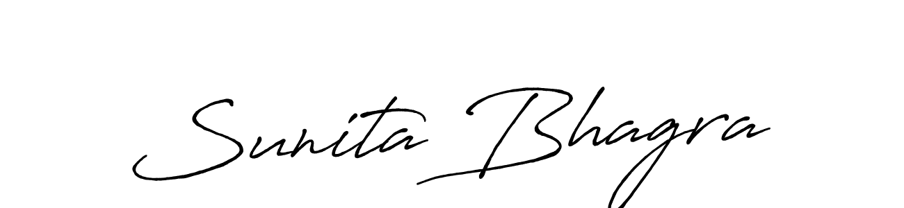 Create a beautiful signature design for name Sunita Bhagra. With this signature (Antro_Vectra_Bolder) fonts, you can make a handwritten signature for free. Sunita Bhagra signature style 7 images and pictures png