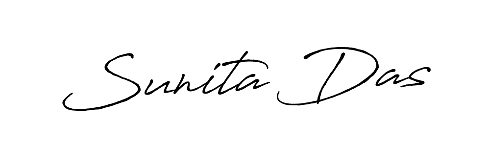 Sunita Das stylish signature style. Best Handwritten Sign (Antro_Vectra_Bolder) for my name. Handwritten Signature Collection Ideas for my name Sunita Das. Sunita Das signature style 7 images and pictures png