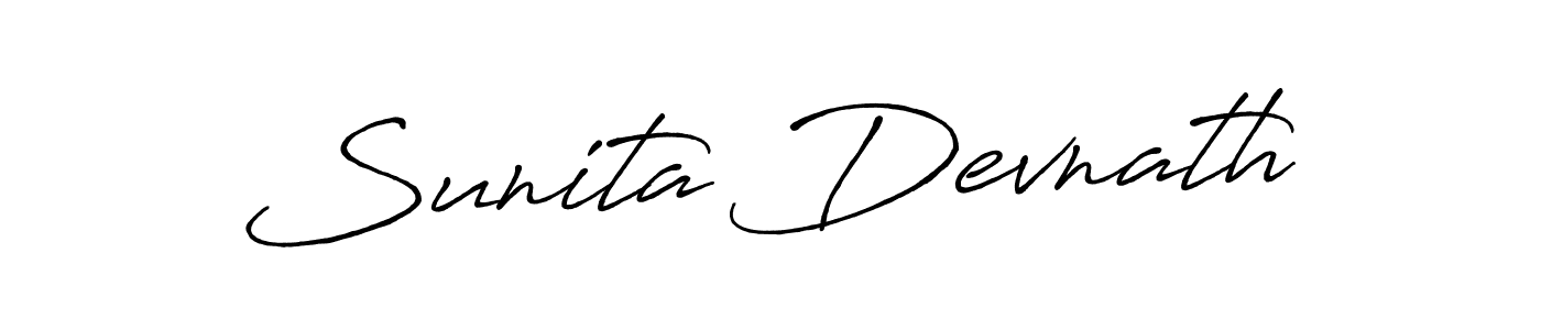 Sunita Devnath stylish signature style. Best Handwritten Sign (Antro_Vectra_Bolder) for my name. Handwritten Signature Collection Ideas for my name Sunita Devnath. Sunita Devnath signature style 7 images and pictures png