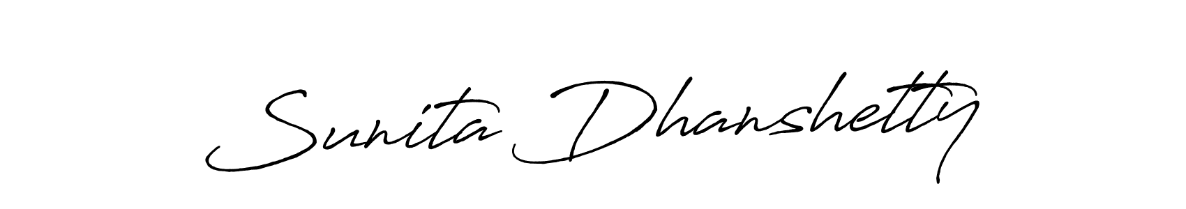 Make a short Sunita Dhanshetty signature style. Manage your documents anywhere anytime using Antro_Vectra_Bolder. Create and add eSignatures, submit forms, share and send files easily. Sunita Dhanshetty signature style 7 images and pictures png
