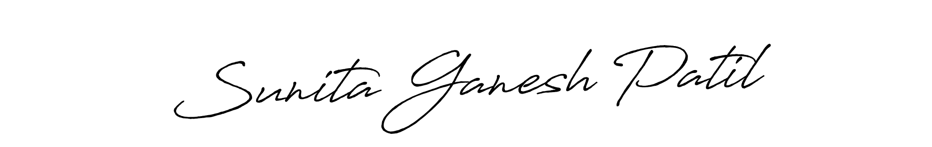 How to Draw Sunita Ganesh Patil signature style? Antro_Vectra_Bolder is a latest design signature styles for name Sunita Ganesh Patil. Sunita Ganesh Patil signature style 7 images and pictures png