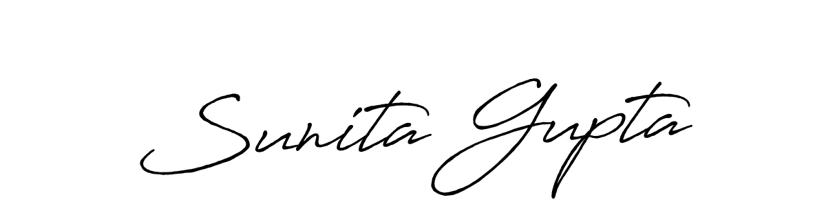 Design your own signature with our free online signature maker. With this signature software, you can create a handwritten (Antro_Vectra_Bolder) signature for name Sunita Gupta. Sunita Gupta signature style 7 images and pictures png
