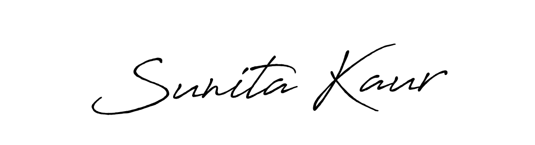 Design your own signature with our free online signature maker. With this signature software, you can create a handwritten (Antro_Vectra_Bolder) signature for name Sunita Kaur. Sunita Kaur signature style 7 images and pictures png