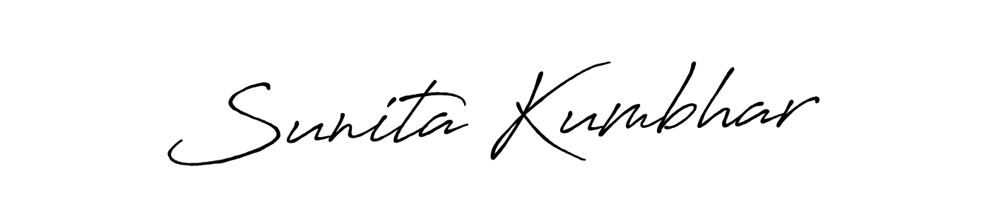 Make a short Sunita Kumbhar signature style. Manage your documents anywhere anytime using Antro_Vectra_Bolder. Create and add eSignatures, submit forms, share and send files easily. Sunita Kumbhar signature style 7 images and pictures png