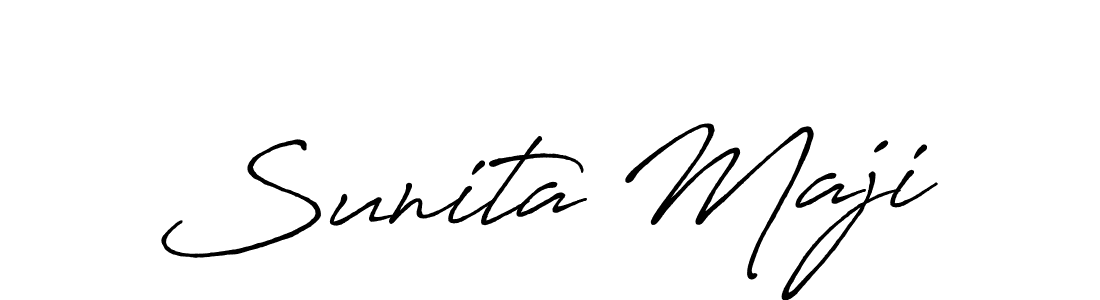 It looks lik you need a new signature style for name Sunita Maji. Design unique handwritten (Antro_Vectra_Bolder) signature with our free signature maker in just a few clicks. Sunita Maji signature style 7 images and pictures png