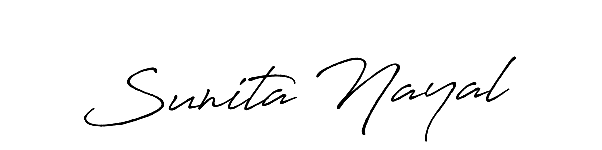 It looks lik you need a new signature style for name Sunita Nayal. Design unique handwritten (Antro_Vectra_Bolder) signature with our free signature maker in just a few clicks. Sunita Nayal signature style 7 images and pictures png