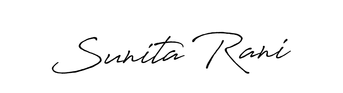 Antro_Vectra_Bolder is a professional signature style that is perfect for those who want to add a touch of class to their signature. It is also a great choice for those who want to make their signature more unique. Get Sunita Rani name to fancy signature for free. Sunita Rani signature style 7 images and pictures png