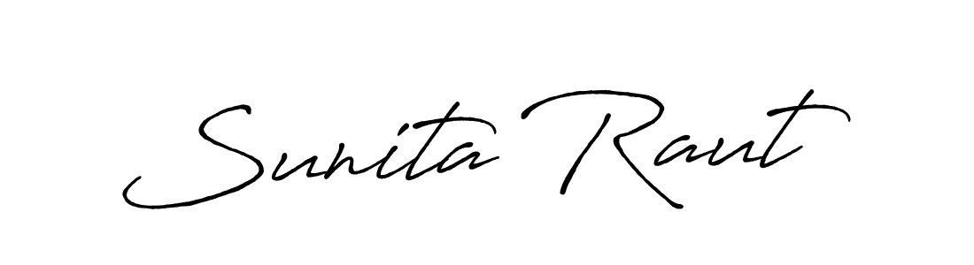 Create a beautiful signature design for name Sunita Raut. With this signature (Antro_Vectra_Bolder) fonts, you can make a handwritten signature for free. Sunita Raut signature style 7 images and pictures png