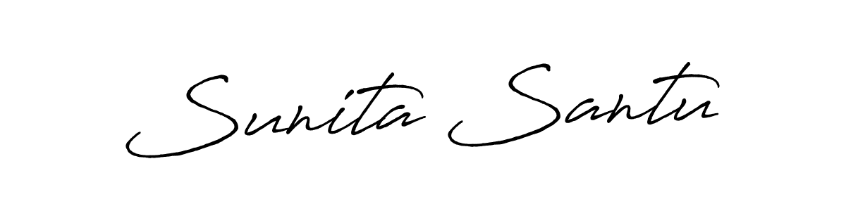 if you are searching for the best signature style for your name Sunita Santu. so please give up your signature search. here we have designed multiple signature styles  using Antro_Vectra_Bolder. Sunita Santu signature style 7 images and pictures png