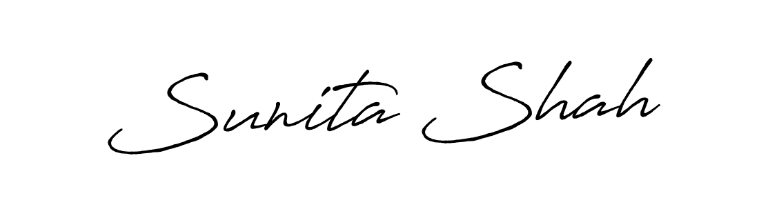 You should practise on your own different ways (Antro_Vectra_Bolder) to write your name (Sunita Shah) in signature. don't let someone else do it for you. Sunita Shah signature style 7 images and pictures png