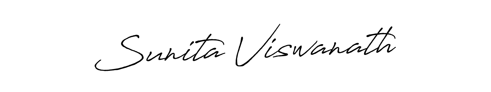 You should practise on your own different ways (Antro_Vectra_Bolder) to write your name (Sunita Viswanath) in signature. don't let someone else do it for you. Sunita Viswanath signature style 7 images and pictures png