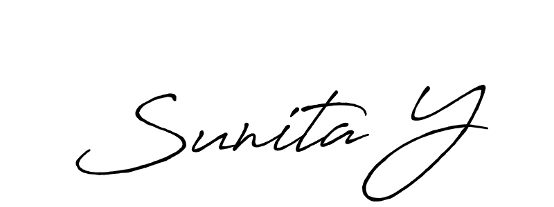 Antro_Vectra_Bolder is a professional signature style that is perfect for those who want to add a touch of class to their signature. It is also a great choice for those who want to make their signature more unique. Get Sunita Y name to fancy signature for free. Sunita Y signature style 7 images and pictures png