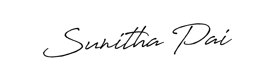 You should practise on your own different ways (Antro_Vectra_Bolder) to write your name (Sunitha Pai) in signature. don't let someone else do it for you. Sunitha Pai signature style 7 images and pictures png