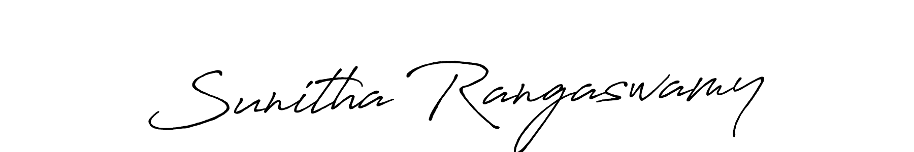 How to make Sunitha Rangaswamy name signature. Use Antro_Vectra_Bolder style for creating short signs online. This is the latest handwritten sign. Sunitha Rangaswamy signature style 7 images and pictures png