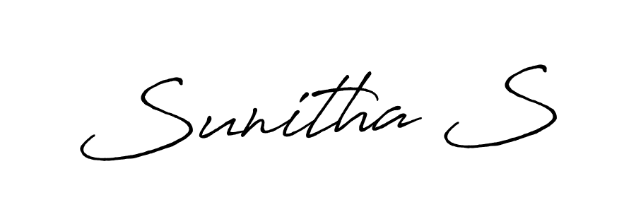 It looks lik you need a new signature style for name Sunitha S. Design unique handwritten (Antro_Vectra_Bolder) signature with our free signature maker in just a few clicks. Sunitha S signature style 7 images and pictures png