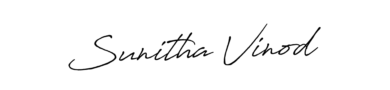 How to make Sunitha Vinod signature? Antro_Vectra_Bolder is a professional autograph style. Create handwritten signature for Sunitha Vinod name. Sunitha Vinod signature style 7 images and pictures png