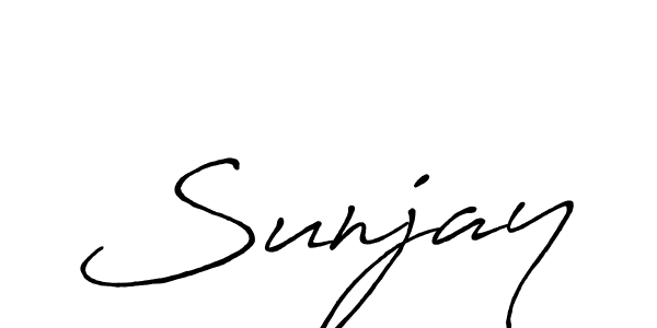 Design your own signature with our free online signature maker. With this signature software, you can create a handwritten (Antro_Vectra_Bolder) signature for name Sunjay. Sunjay signature style 7 images and pictures png