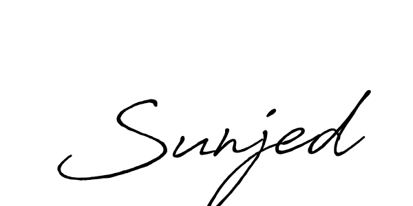 Create a beautiful signature design for name Sunjed. With this signature (Antro_Vectra_Bolder) fonts, you can make a handwritten signature for free. Sunjed signature style 7 images and pictures png