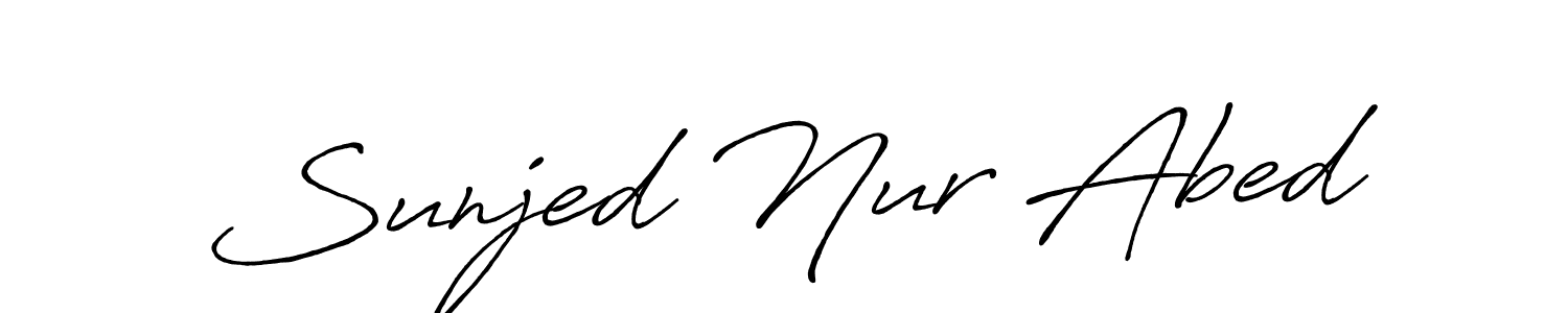 It looks lik you need a new signature style for name Sunjed Nur Abed. Design unique handwritten (Antro_Vectra_Bolder) signature with our free signature maker in just a few clicks. Sunjed Nur Abed signature style 7 images and pictures png
