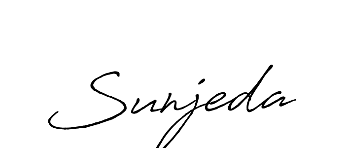 Make a short Sunjeda signature style. Manage your documents anywhere anytime using Antro_Vectra_Bolder. Create and add eSignatures, submit forms, share and send files easily. Sunjeda signature style 7 images and pictures png