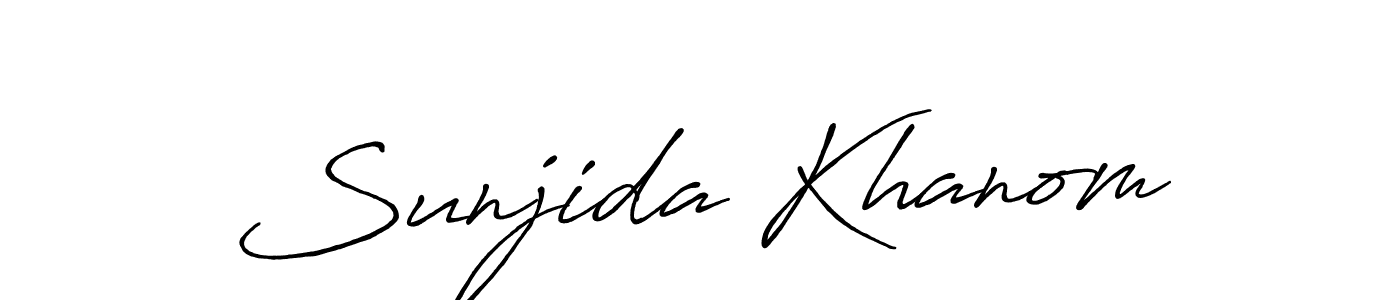 Sunjida Khanom stylish signature style. Best Handwritten Sign (Antro_Vectra_Bolder) for my name. Handwritten Signature Collection Ideas for my name Sunjida Khanom. Sunjida Khanom signature style 7 images and pictures png