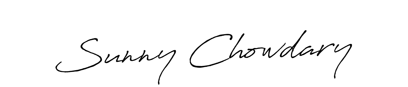 How to make Sunny Chowdary signature? Antro_Vectra_Bolder is a professional autograph style. Create handwritten signature for Sunny Chowdary name. Sunny Chowdary signature style 7 images and pictures png