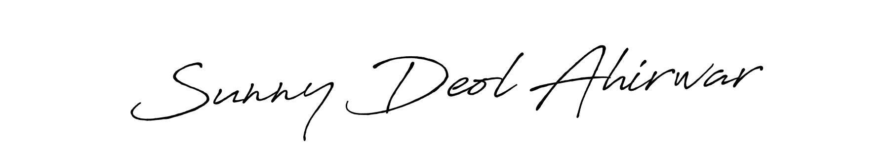 How to make Sunny Deol Ahirwar name signature. Use Antro_Vectra_Bolder style for creating short signs online. This is the latest handwritten sign. Sunny Deol Ahirwar signature style 7 images and pictures png