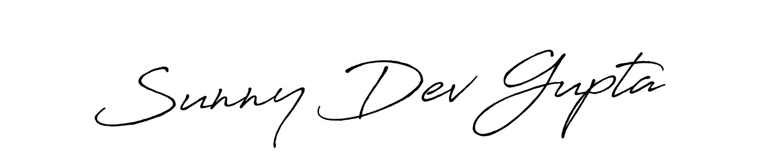 Make a beautiful signature design for name Sunny Dev Gupta. With this signature (Antro_Vectra_Bolder) style, you can create a handwritten signature for free. Sunny Dev Gupta signature style 7 images and pictures png