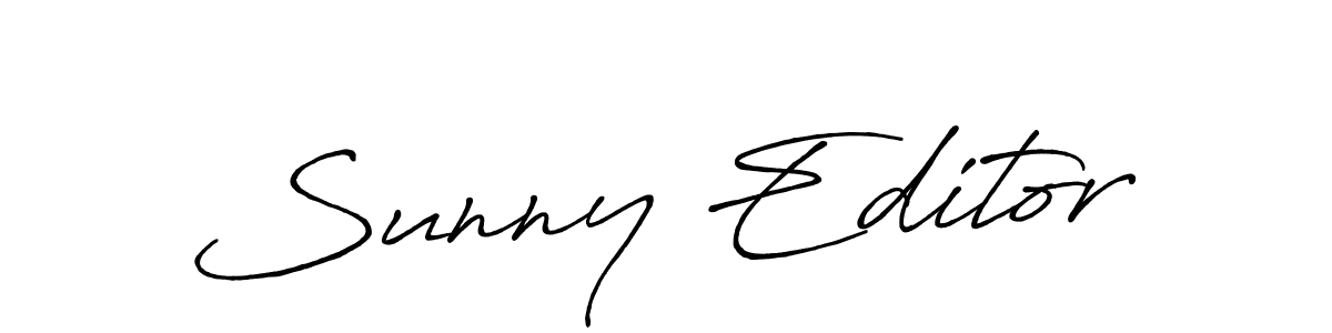 How to make Sunny Editor signature? Antro_Vectra_Bolder is a professional autograph style. Create handwritten signature for Sunny Editor name. Sunny Editor signature style 7 images and pictures png