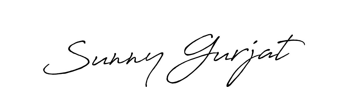 Use a signature maker to create a handwritten signature online. With this signature software, you can design (Antro_Vectra_Bolder) your own signature for name Sunny Gurjat. Sunny Gurjat signature style 7 images and pictures png