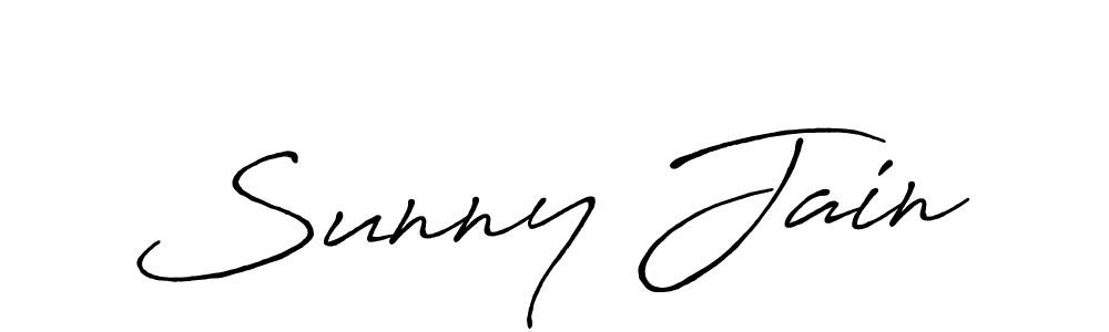 Make a beautiful signature design for name Sunny Jain. With this signature (Antro_Vectra_Bolder) style, you can create a handwritten signature for free. Sunny Jain signature style 7 images and pictures png