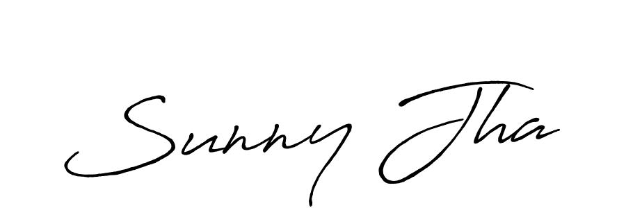 Make a beautiful signature design for name Sunny Jha. With this signature (Antro_Vectra_Bolder) style, you can create a handwritten signature for free. Sunny Jha signature style 7 images and pictures png